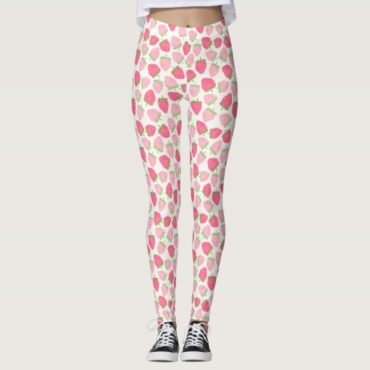Rosarotes Erdbeermädchen - süß und fruchtig  Leggings (Vorderseite)