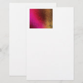 Rosarotes und Goldmuster Briefpapier (Vorne/Hinten)