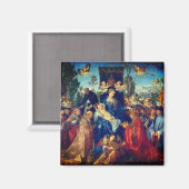 Rosary - Albrecht Dürer, 1506 Magnet (Vorderseite/Rückseite)