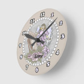 Rosary Angel Clock beten Runde Wanduhr (Winkel)