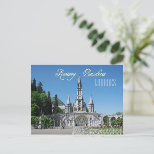 Rosary Basilica, Lourdes, Frankreich Postkarte (Stehend Vorderseite)
