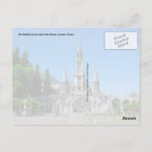 Rosary Basilica, Lourdes, Frankreich Postkarte (Rückseite)