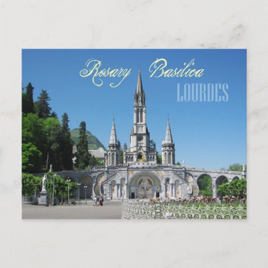 Rosary Basilica, Lourdes, Frankreich Postkarte (Vorderseite)