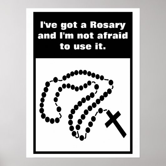 Rosary Beads Katholisches Kreuz Poster (Vorne)