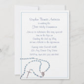 Rosary Blue/Communion Einladung (Vorderseite)