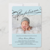 Rosary Cross Boy Foto Religious Einladung (Vorderseite)