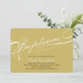 Rosary Cross Gold Religious Einladung (Stehend Vorderseite)