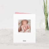 Rosary Cross Monogram Scripted Foto Religious Dankeskarte (Rückseite)