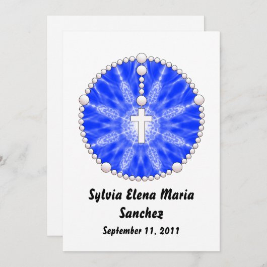 Rosary Dream Catcher Einladung (Vorne/Hinten)