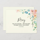 Rosary Eucalyptus Religious Floral Peach Postkarte (Vorne/Hinten)