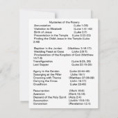 Rosary-Flachkarte (Rückseite)