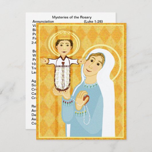 Rosary-Flachkarte (Vorne/Hinten)