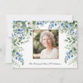 Rosary Floral Foto Beerdigung Beileid Beileid Dankeskarte (Rückseite)