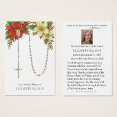 Rosary Funeral Memorial Prayer Poinsettias (Vorne & Hinten)