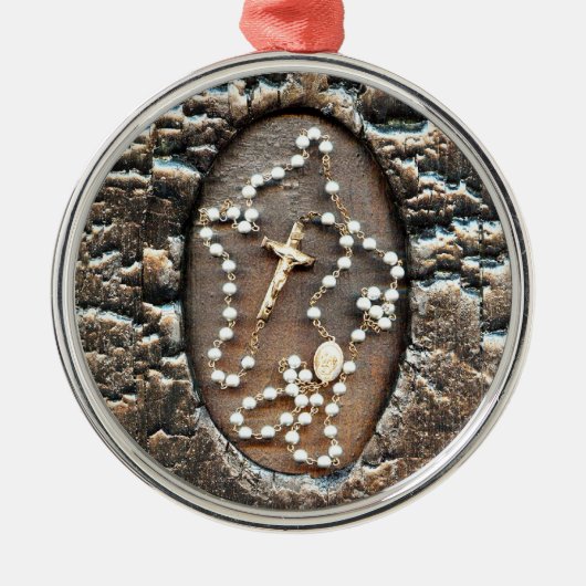 Rosary Ornament Aus Metall (Vorne)