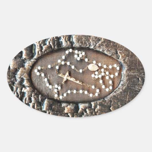 Rosary Ovaler Aufkleber (Vorderseite)