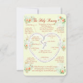 Rosary Prayer Card Einladung (Rückseite)