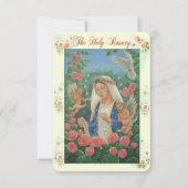 Rosary Prayer Card mit meinem Original Artwork Einladung (Vorderseite)