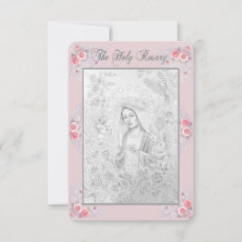 Rosary Prayer Card mit meiner Original Zeichnend Einladung