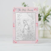 Rosary Prayer Card with my Original Drawing  Einladung (Stehend Vorderseite)