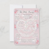 Rosary Prayer Card with my Original Drawing Einladung (Rückseite)