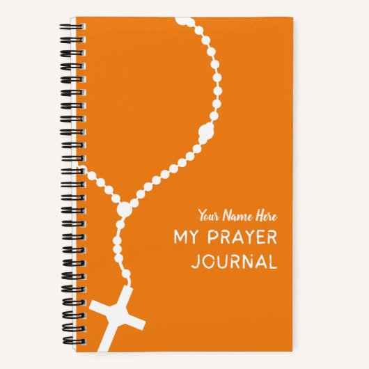 Rosary Prayer Journal Katholic Spirituosenbuch Notizblock (Vorderseite)
