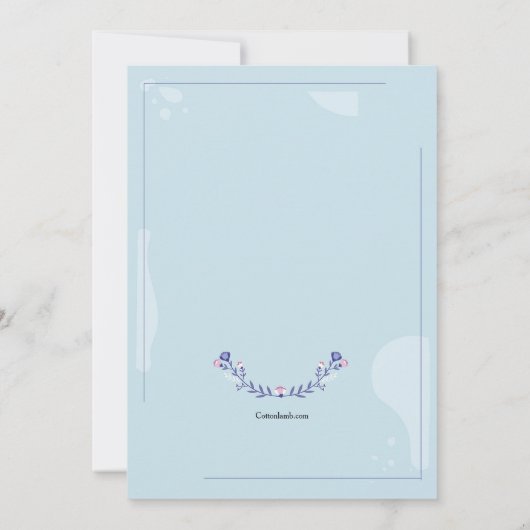 Rosary Religious Invitation Einladung (Rückseite)