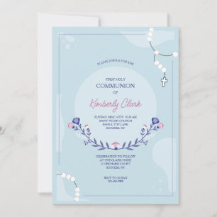 Rosary Religious Invitation Einladung