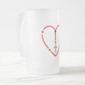 Rosary (Rote und Blaue Rose) Mattglas Bierglas (Vorderseite Links)