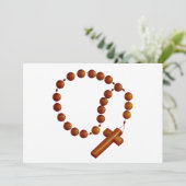 Rosary und Cross Einladungen (Stehend Vorderseite)