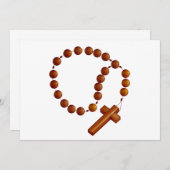 Rosary und Cross Einladungen (Vorne/Hinten)