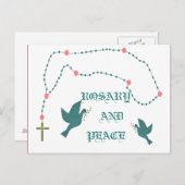 ROSARY UND FRIEDEN POSTKARTE (Vorne/Hinten)