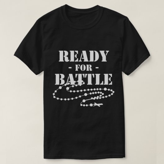 Rosary Warrior Bereit für die Schlacht von Lepanto T-Shirt (Design vorne)