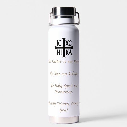 Rosary Water Flasche (Rückseite)