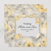 Rosas amarillas einladung (Vorne/Hinten)