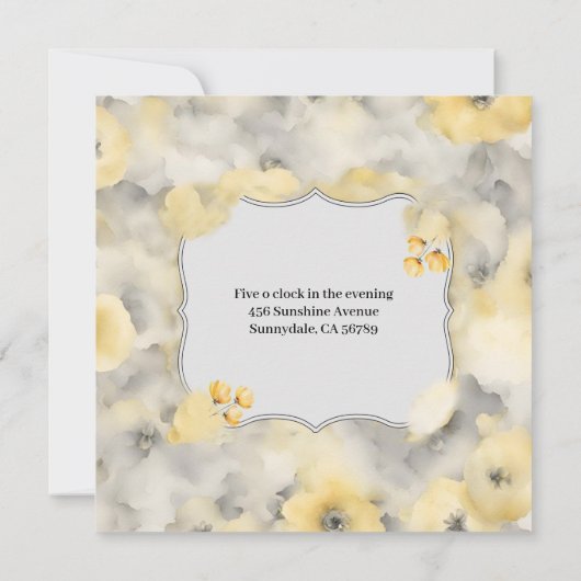 Rosas amarillas einladung (Rückseite)