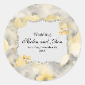 Rosas amarillas runder aufkleber (Vorderseite)