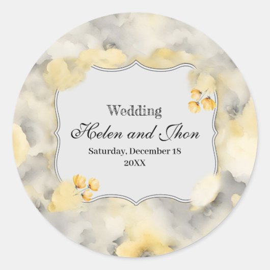 Rosas amarillas runder aufkleber (Vorderseite)