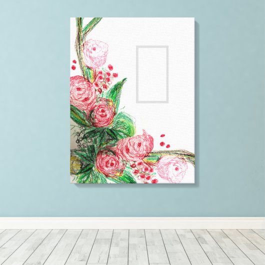 Rosas Asymmetric Leinwanddruck (Insitu (Holzboden))