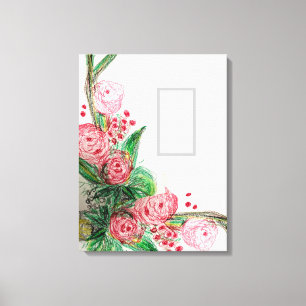 Rosas Asymmetric Leinwanddruck