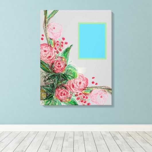 Rosas Asymmetric Leinwanddruck (Insitu (Holzboden))