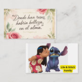 Rosas del Alma Visitenkarte (Vorne/Hinten)