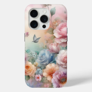 Rosas Vintage Farbe Pastell mit Schmetterling Case-Mate iPhone Hülle