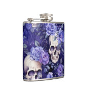 Rosas violetas con calaveras flachmann (Rechts)