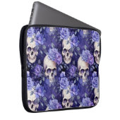 Rosas violetas con calaveras laptopschutzhülle (Vorne Rechts)