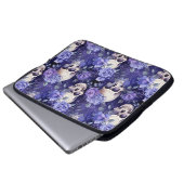 Rosas violetas con calaveras laptopschutzhülle (Vorne Knopf)