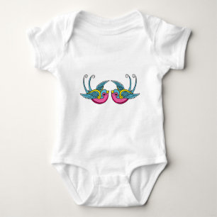 Rosaschwalben Baby Strampler