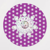 Rosass und Schneeflocke aus Kardinal Etiketten (Design 1)