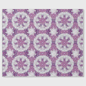 Rosass und Schneeflocke aus Kardinal Geschenkpapier (Flach)