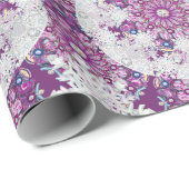 Rosass und Schneeflocke aus Kardinal Geschenkpapier (Rolleneckpunkt)